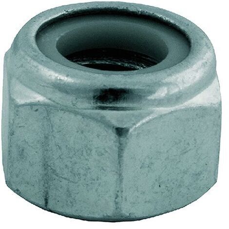 500 dadi autobloccanti zincati m8 con anello in nylon passo grosso tipo alto