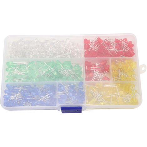 500 Diodes LED 5mm Multicolores - Pour Projets Électroniques, Décoration et Bricolage
