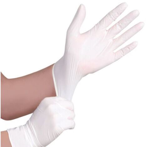 500 Disposable Gloves Vinyl Powdered Powder Free Boxed Tattoo Multi Purpose Beauty - Medium Powdered