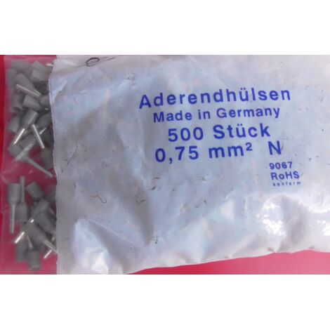 500 EMBOUT de CABLAGE  0,75 mm²  WURTH,   EMBOUTS