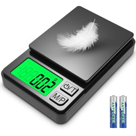 500 g/0,01 g Präzisionswaage, Mini-Küchenwaage, tragbar, mit LCD-Display und 7 Einheiten, Tara-Funktion, für Zutaten, Kochen, Schmuck, Kaffee