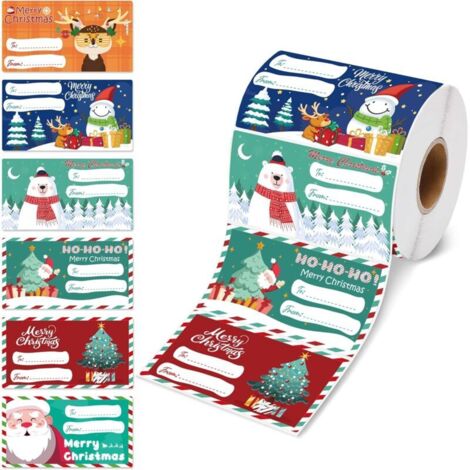 500 Geschenkanhänger für Weihnachten – Geschenkanhänger für Weihnachten, Weihnachtsgeschenke für Frauen, Männer und Mütter – Weihnachtspapier – Weihnachtsdekoration, 7,5 x 4,1 cm