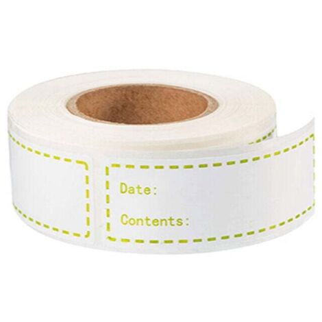 500 hojas, 2,5 x 7,6 cm, autoadhesivas, extraíbles, etiquetas verdes, etiquetas de fecha para alimentos congelados, resistentes a la grasa, fáciles de limpiar