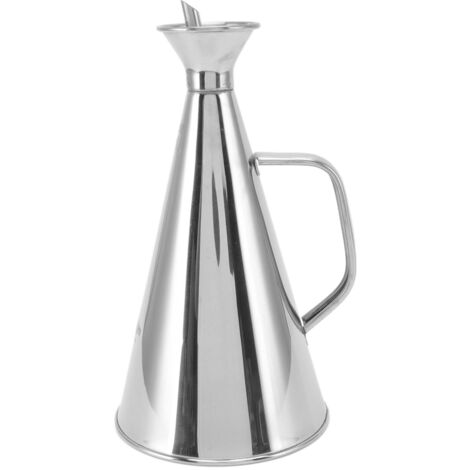 500 ml auslaufsichere Ölflasche aus Edelstahl 304 – Aufbewahrungsbehälter für Sojasauce und Öl – 11,5 x 21,5 cm