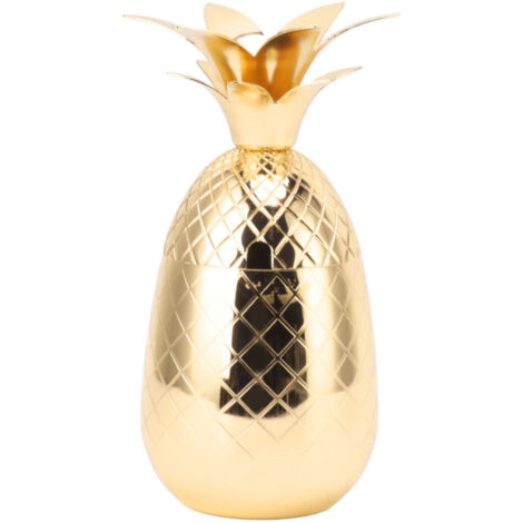 500 ml Cocktailshaker aus goldpoliertem Edelstahl in Ananasform für die Hausbar