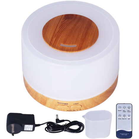 500-ml-Diffusor für ätherische Öle mit Fernbedienung – Farb-LED-Luftbefeuchter fürs Schlafzimmer – Betrieb mit 100–240 V
