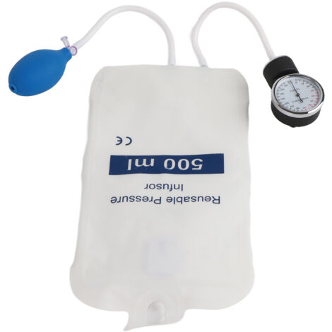 500-ml-Druckinfusionsbeutel zur schnellen Transfusion von Blut und Flüssigkeiten mit Füllstandsanzeige für Intensivmedizin und Notfallmedizin.