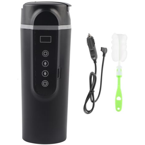 500 ml Edelstahl-Auto-Thermobecher – LCD-Display, 12–24 V