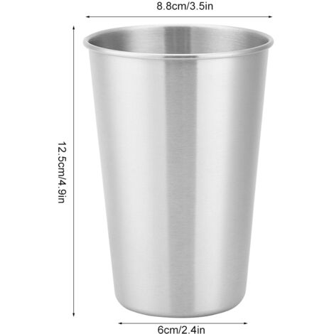 500-ml-Edelstahlbecher für Kinder und Erwachsene, ideal für Camping und Picknicks.