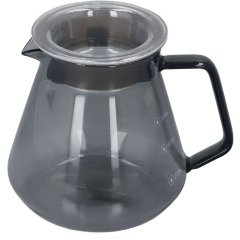 500 ml galvanisierte, graue Handkaffeemaschine aus Borosilikatglas für die heimische Küche