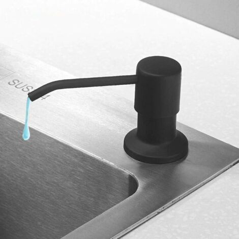 500 ml Seifenspender, schwarze Seifenpumpe für Küchenspüle