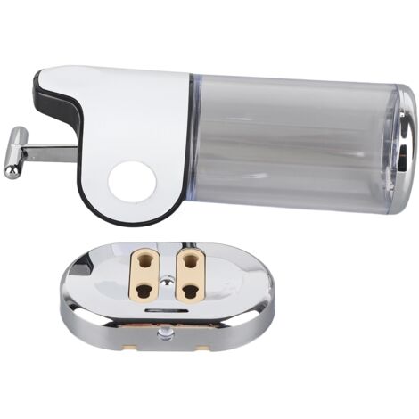 500 ml transparenter, wandmontierter Flüssigseifenspender für die Dusche, manuell mit T-Hebel