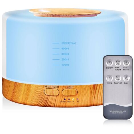 500-ml-Ultraschall-Luftbefeuchter mit LED-Beleuchtung und Aromatherapie-Diffusor für Zuhause und Zimmer – Kaltnebel-Aroma-Diffusor für ätherische Öle zur Entspannung und für mehr Wohlbefinden