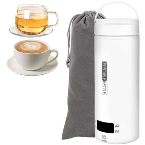 (500 ml)Bouilloire de Voyage, Mini Bouilloire Electrique, 3 en 1 Bouilloire Portable - 4 régulateurs de température, pour Thé, Café, Lait/Camping