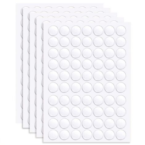 500 pastilles adhésives double face transparentes rondes de 10 mm - Autocollants repositionnables - Ruban adhésif multi-usages sans traces pour la décoration de fêtes