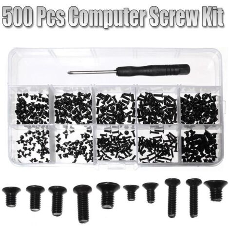 500 pcs Universel Vis Boîte Kit Ordinateur Portable Alliage D'acier Pour IBM HP Sony Dell Lenovo Samsung Avec Un Tournevis