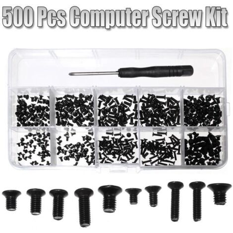 500 pcs Universel Vis Boîte Kit Ordinateur Portable Alliage D\'acier Pour IBM HP Sony Dell Lenovo Samsung Avec Un Tournevis