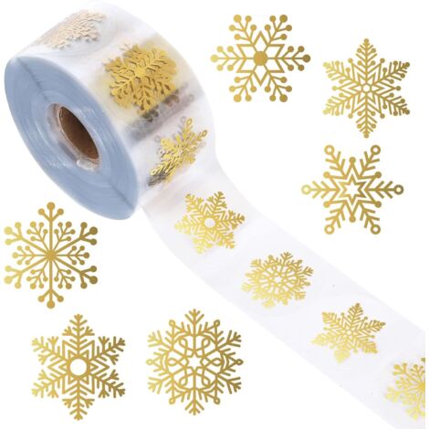 500 pegatinas navideñas transparentes para sobres, invitaciones, tarjetas y decoración de regalos, 6 diseños.
