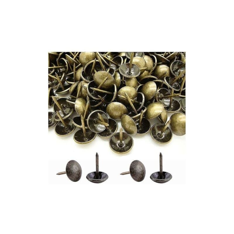 SNQ - 500 pièces clous à tapissier, tapisserie d'ameublement décorative robuste 17x11 Mm