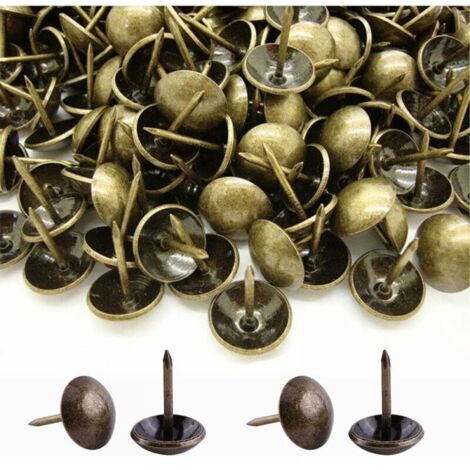 500 Pièces Clous de Tapissier, Robuste 17X11 MM Bronze Clous Tapissier Décoratifs Clou Rétro DIY Clous d'Ameublement pour Meubles Canapés Fauteuils Lits Chaises Vintage Decoratif