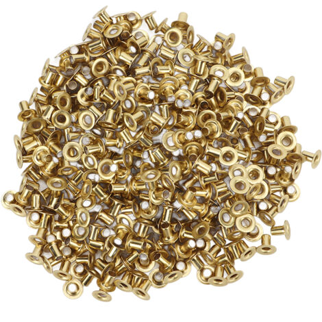 500 pièces de rivets creux en cuivre 2,3x4x5mm pour vêtements et artisanat DIY, installation facile et surfaces lisses