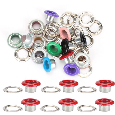 500 Pièces d'Oeillets Métalliques pour Chaussures, Sacs en Cuir et DIY - Outil de Rivetage 6mm