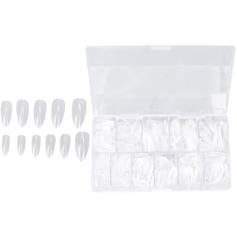 500 pièces Ongles Artificiels Transparents, Kit Manucure Professionnel à Domicile, Accessoires DIY pour Ongles Femmes