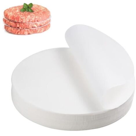 500 Pièces Papier Antiadhésive Steak Haché Diamètre 10 cm,Papier Sulfurisée de Galettes Hamburger,Papier Parchemin Ronde