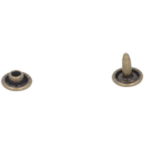 500 rivets métalliques 8mm, boutons décoratifs en laiton poli pour la sellerie, la maroquinerie et le travail du cuir.