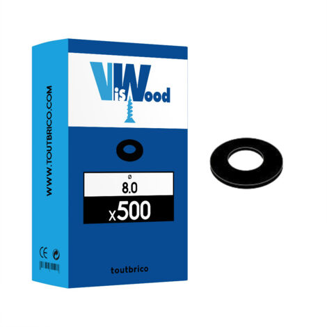 500 rondelles feutre bitumée Ø8mm - Viswood