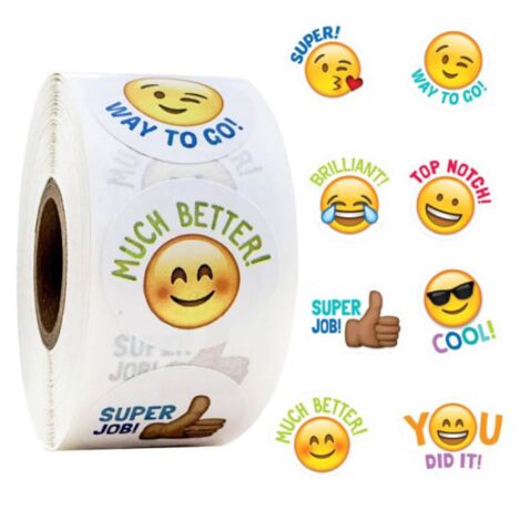 500 Sticker – Mehrfarbige Emojis