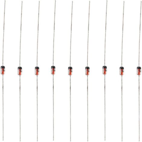 500 Stück Schnellschaltdiode 1N4148, 200 MA 100 V Aluminium-Silizium-Dioden-Sortimentskit Elektronische Komponente