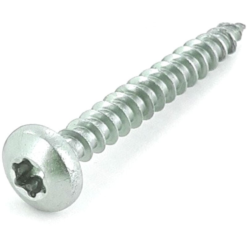 500 vis agglo tête cylindrique Torx zingués blanc - Diamètre 3,5 mm - Longueur 25 mm