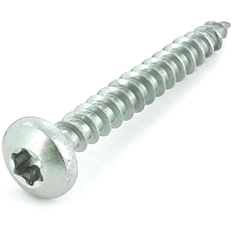 500 vis agglo tête cylindrique Torx zingués blanc - Diamètre 4 mm - Longueur 20 mm