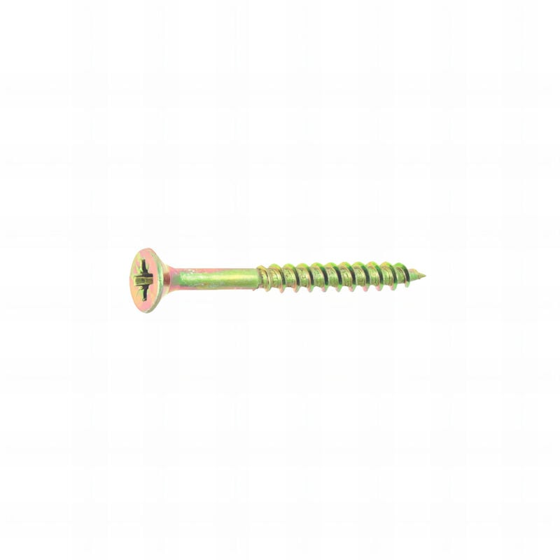 500 vis agglo tête fraisée pozidriv acier bichromatées (jaune/or) - Diamètre 4,5 mm - filetage partiel - 40/24