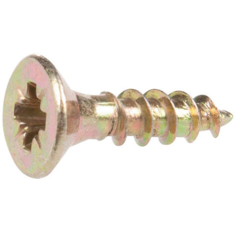500 vis agglo tête fraisée pozidriv acier zingués bichromatées (jaune/or) - Diamètre 4 mm - Longueur 40 mm mm