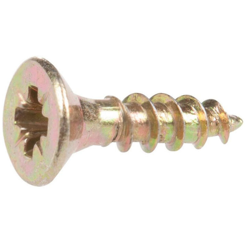 500 vis agglo tête fraisée pozidriv acier zingués bichromatées (jaune/or) - Diamètre 4,5 mm - Longueur 40 mm