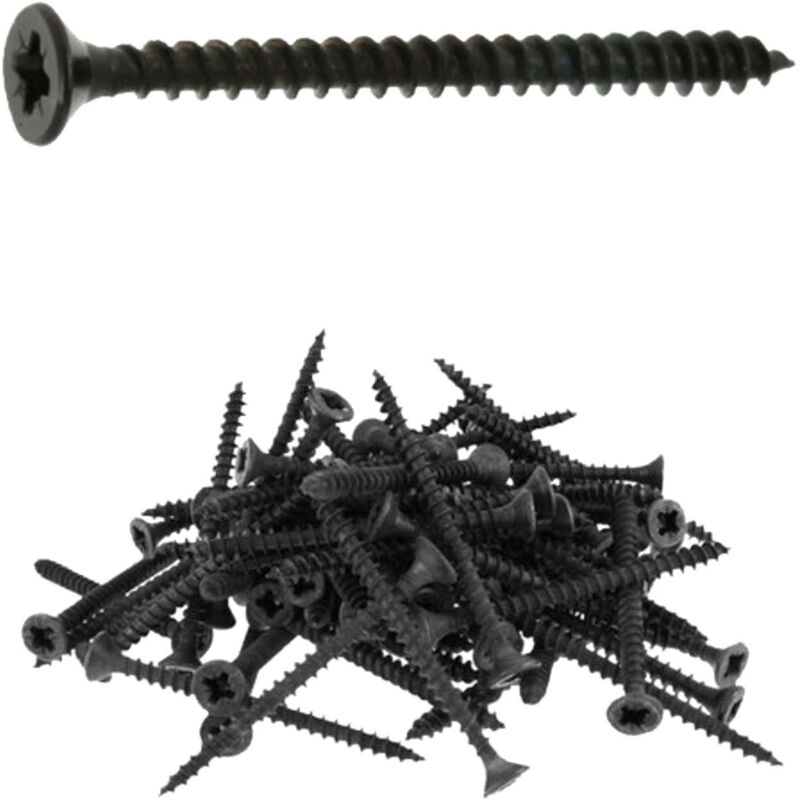 500 vis agglo tête fraisée pozidriv acier zingués Noir - Diamètre 3 mm - Longueur 25 mm