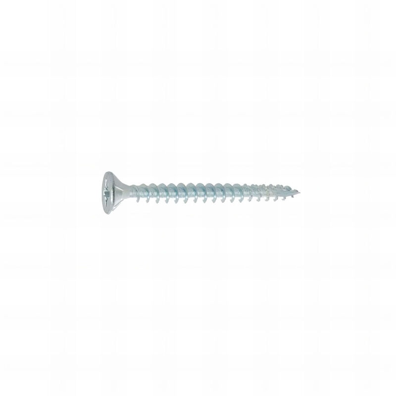 500 vis agglo tête fraisée pozidriv Ailette /s tête Pointecutting acier zingués blanc - Diamètre 3,5 mm - Longueur 40 mm