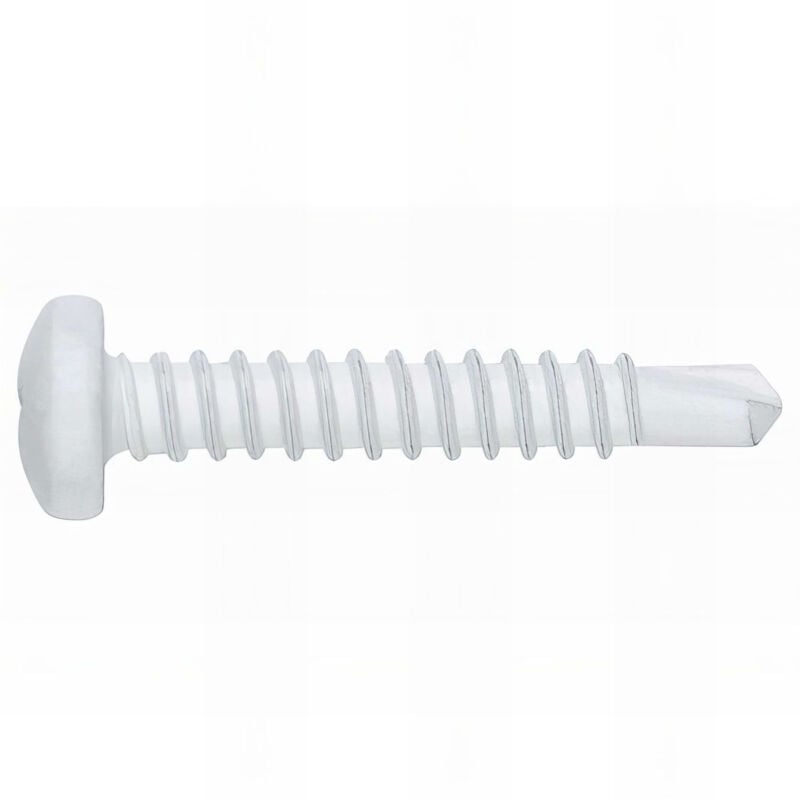 500 vis autoperceuse ph tête bombée 4,8 x 25 mm acier zingué blanc pour tôle et pvc - ABR4825BLE Index