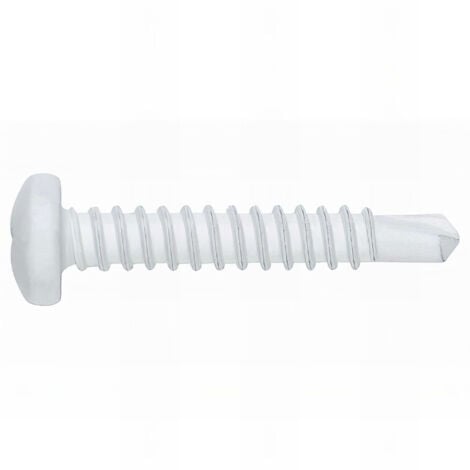 500 vis autoperceuse PH tête bombée 4,8 x 25 mm acier zingué blanc pour tôle et PVC - ABR4825BLE - Index