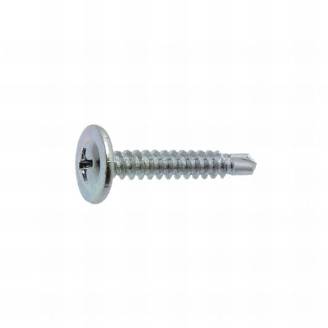 500 Vis autoperceuse tête cylindrique large empreinte phillips acier zingués blanc - DIN7504M - diamètre 4,2 mm - Longueur 12,70 mm - Diamètre 4.2 mm