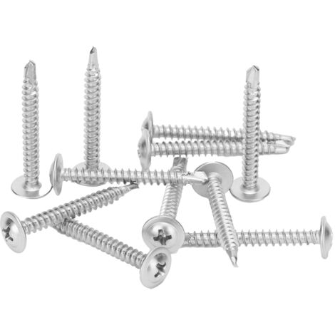 500 vis autotaraudeuses inoxydables 410 M4.2 x 38mm, kit anti-rouille et anticorrosion pour fixation robuste