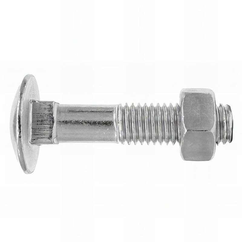 100 vis métrique SQ8, tête ronde collet carré et écrou hexagonal M8 x 100 mm DIN603-934 zingué - D603908100 Index