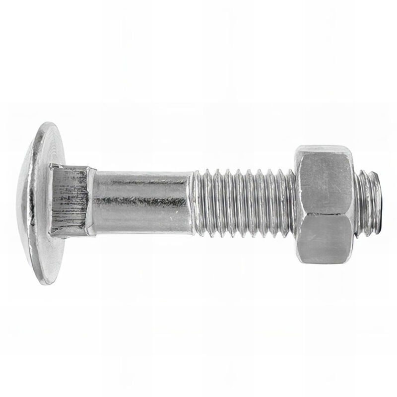 50 vis métrique SQ10, tête ronde collet carré et écrou hexagonal M10 x 60 mm DIN603-934 zingué - D603910060 Index