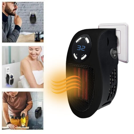 500-Watt-Heizgeräte für den Innenbereich, tragbare Heizgeräte, Wandheizgeräte mit einstellbarem Thermostat-Timer, Heizgeräte für kleine Räume, kleine tragbare Heizgeräte