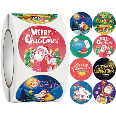 500 Weihnachts-Umschlagaufkleber, dekorative Weihnachts-Umschlagsiegel, Aufkleber, Karten, Geschenkumschläge