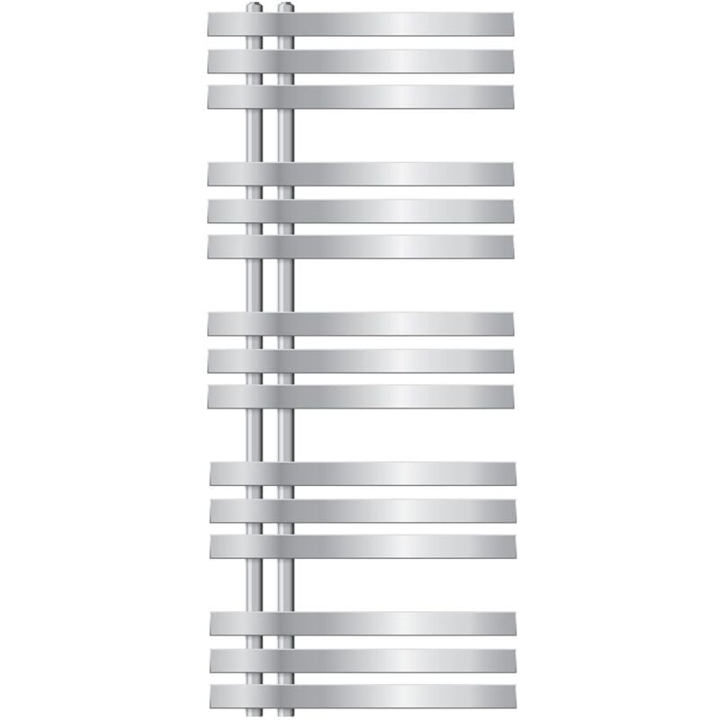 Ecd Germany Iron em Design Radiateur Sèche-Serviettes - 500 x 1200 mm - Chrome - Radiateur Salle de Bain Sèche Serviette Chauffant