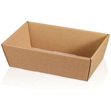 500 x Präsentkorb Geschenkkorb 330x190x110 mm offene Welle Natur
