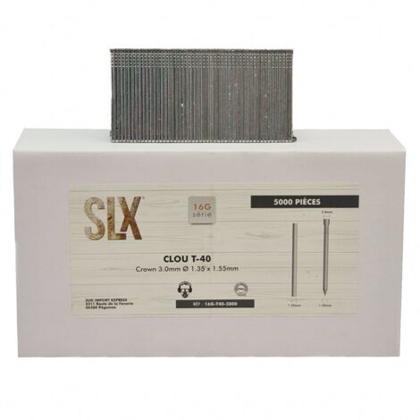 5000 clous SLX pour cloueuse type 16G/40 mm